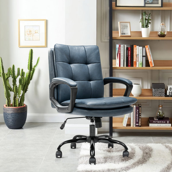 Wayfair brown deals leather desk chair